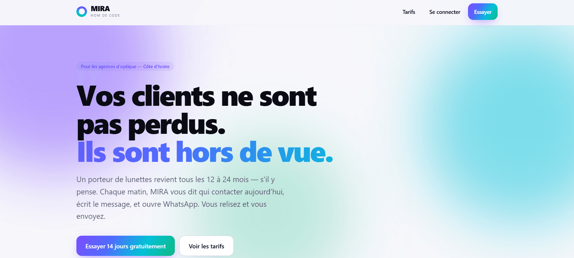 Aperçu du projet MIRA